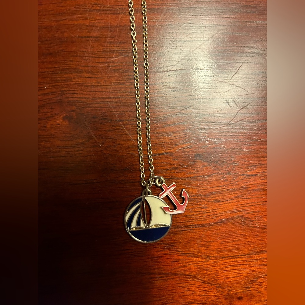 Unique ship 🛳️ and anchor ⚓️ necklace